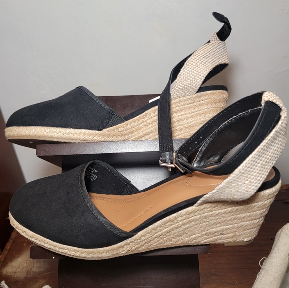 NWT ♡ Style & Co. Mailena Wedge Espadrille Sandals ♡ ankle strap with buckle ♡ - Picture 4 of 9